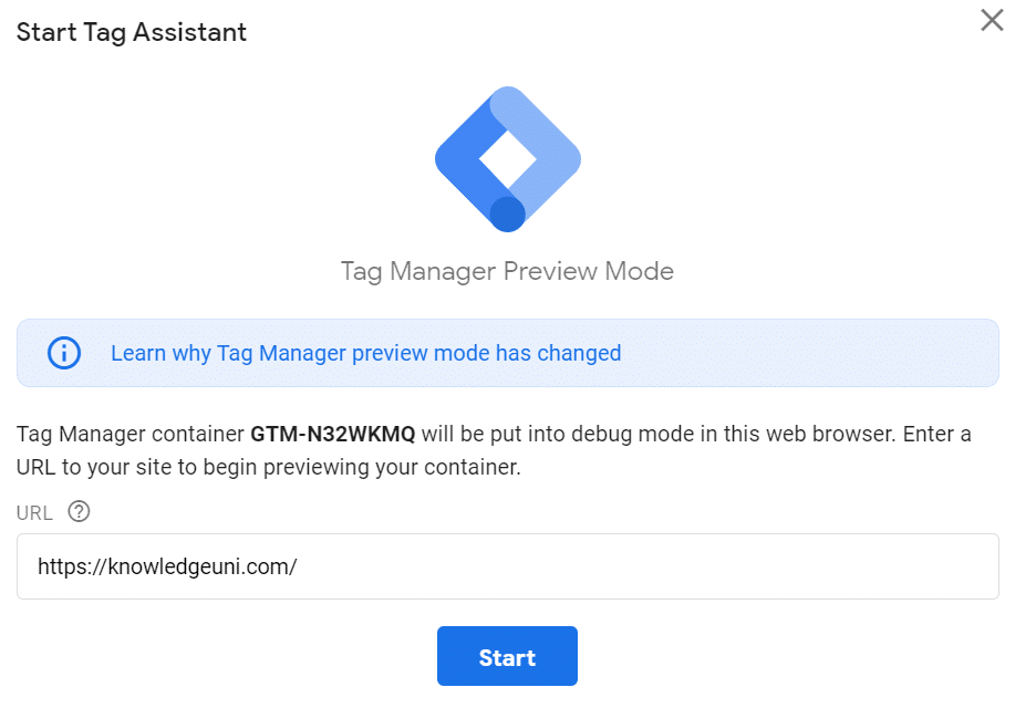 Google Tag Manager Tag Assistant
